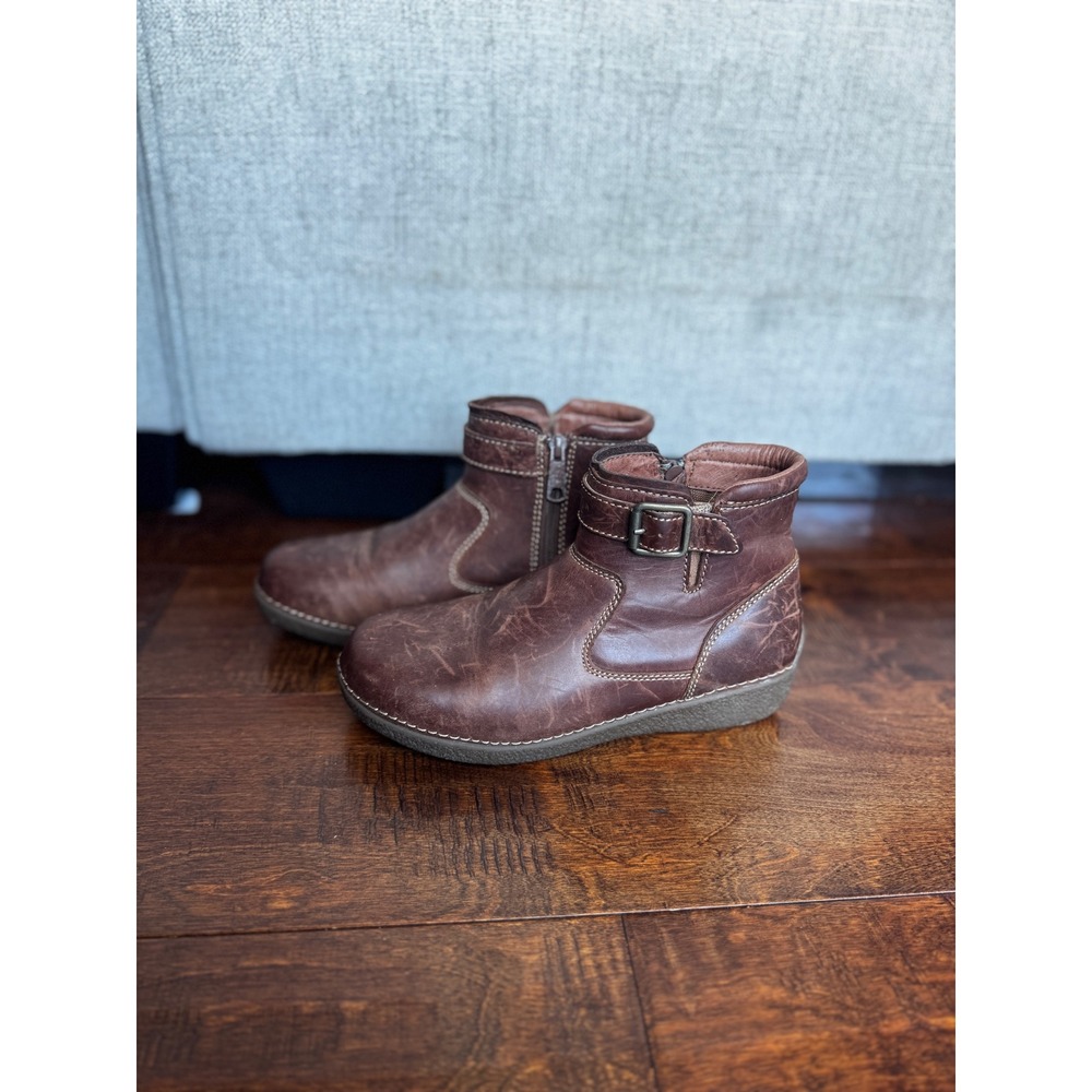 Duluth Trading Co Brown Leather Andina Short Boots Womens 7